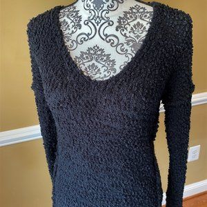 Abercrombie Womens Boucle Sweater, Black, XS